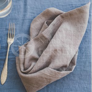 Stone Washed Linen Napkin GREY